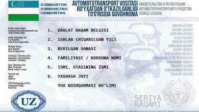 Новые водительские права в Узбекистане Новые водительские права в Узбекистане