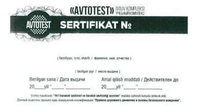 Сертификаты Avtotest Report обязательны для водителей транспортных средств юридических лиц