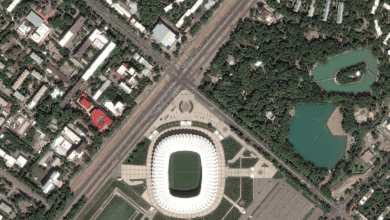 Стадион Milliy вид из космоса