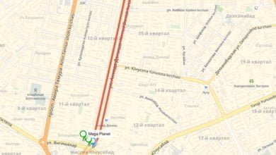 Карта перекрытия улиц Ташкента