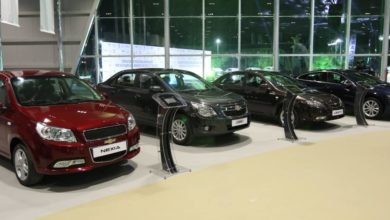 Автомобили GM Uzbekistan в автосалоне