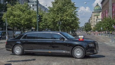 Лимузин Кортеж Владимира Путина в Ташкенте