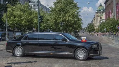 Лимузин Кортеж Владимира Путина в Ташкенте