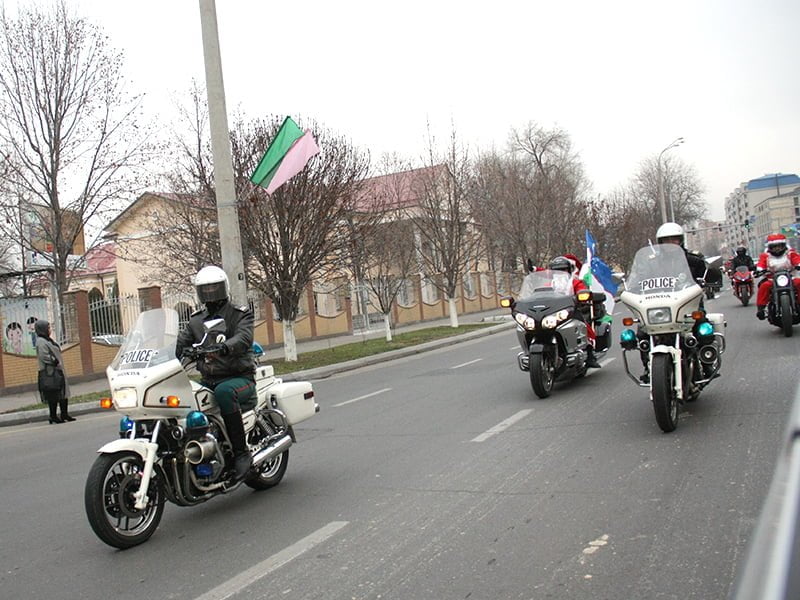 Новогодний мото-парад в Ташкенте (фото)