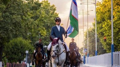 Первый конный парад в Ташкенте в октябре 2018 года