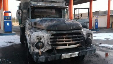 На газовой заправке в Ташкенте сгорел грузовик В Ташкенте на газовой заправке сгорел грузовик
