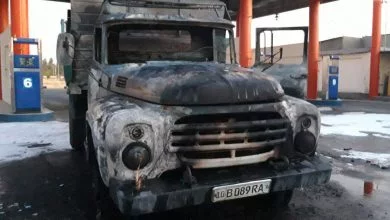 В Ташкенте на газовой заправке сгорел грузовик