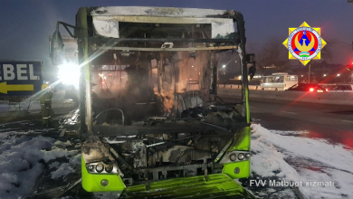 В Ташкенте сгорел автобус В Ташкенте сгорел автобус