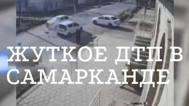 Nexia протаранила Spark, и он придавил женщину, стоящую на обочине (видео 18+)