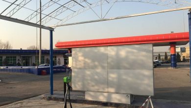 Зарядная станция для электромобилей, установленная на АЗС UNG #15 (Узгазоил Лакокраска)