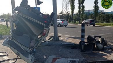 Грузовик Isuzu протаранил пассажирский Damas