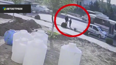 Видео: газовый баллон взорвался прямо во время движения грузовика Видео: газовый баллон взорвался прямо во время движения грузовика