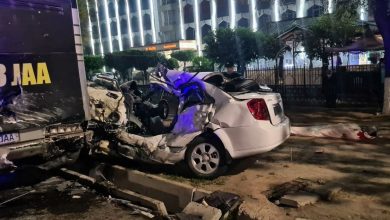 Lacetti врезалась в автобус в Ташкенте. Водитель легковушки погиб на месте