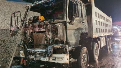 Грузовик сгорел в Ташкенте, - видео Грузовик сгорел в Ташкенте, - видео