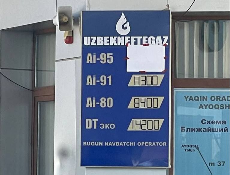 Цены на бензин в Бухаре