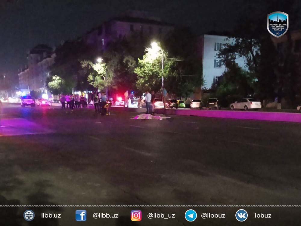 Сразу два автомобиля сбили пешехода в Ташкенте