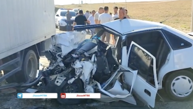 Грузовик вылетел на встречку и солкнулся с Нексией. Пять человек погибли на месте