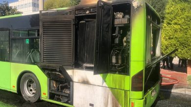 Автобус Mercedes сгорел в Ташкенте