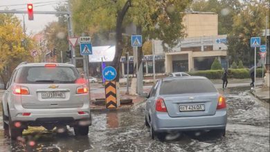 Перекрестки в Ташкенте затопило