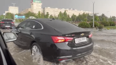 Символично, что на кадрах с потопа засветилась машина, с номерами администрации президента.