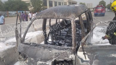 Damas сгорел в Ташкенте Damas полностью уничтожен пожаром. Фото: https://t.me/Tashkent_land