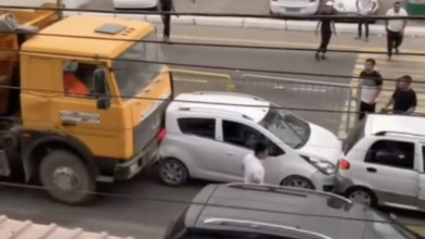 Грузовик без тормозов устроил ДТП с 6-ю автомобилями