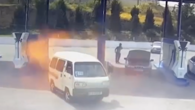 В Намангане на газовой заправке сгорел Damas В Намангане на газовой заправке сгорел Damas