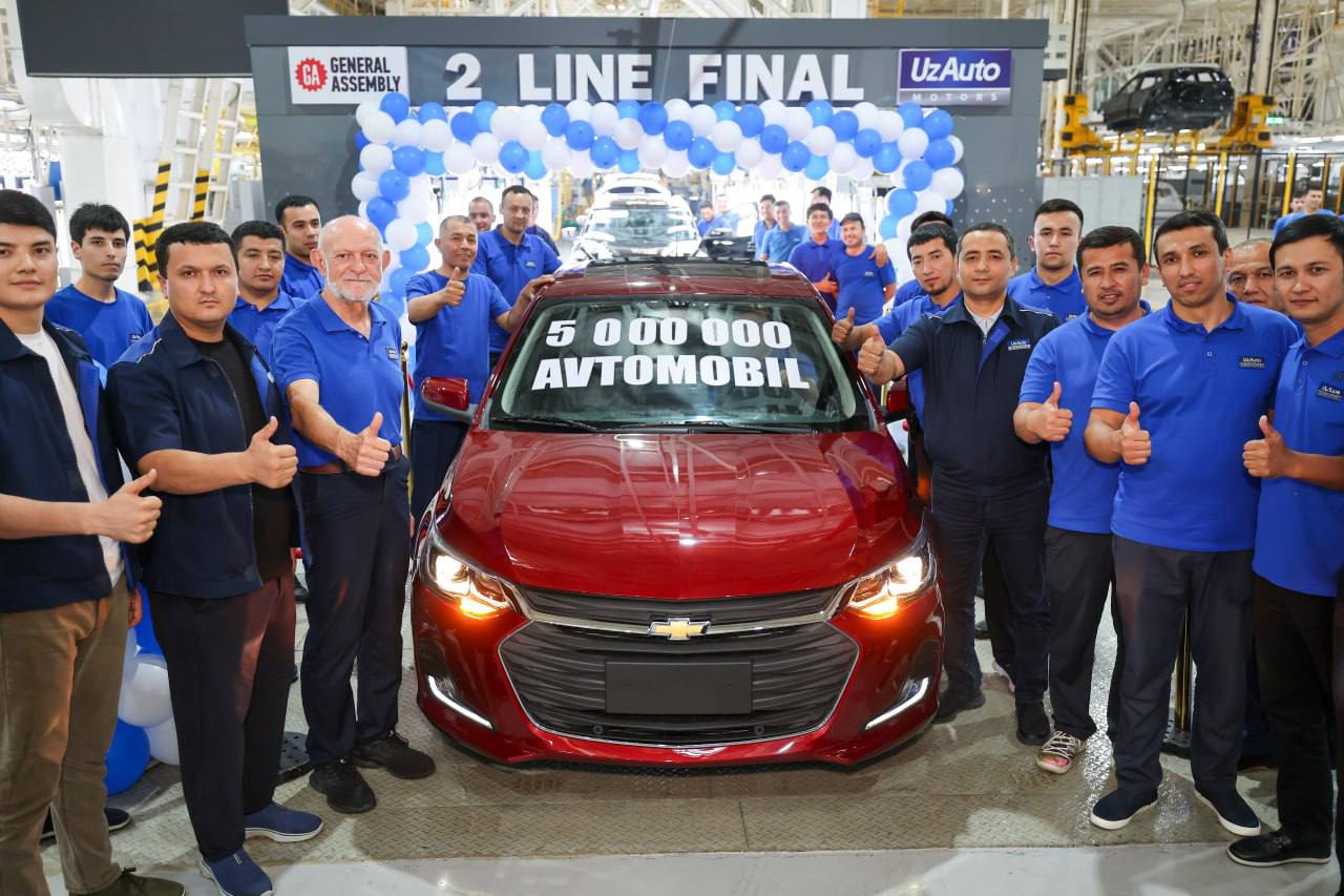 UzAuto Motors выпустил 5-миллионный автомобиль UzAuto Motors выпустил 5 млн автомобилей