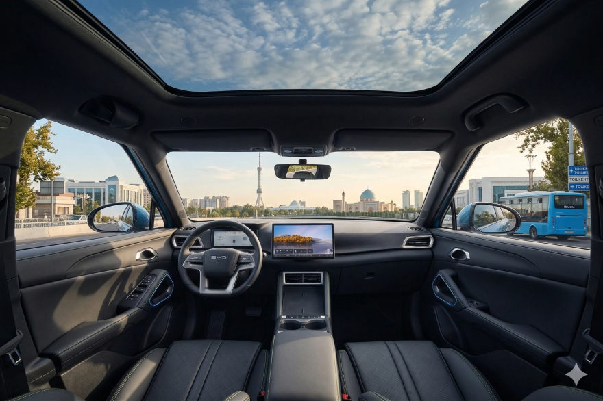 BYD Yuan UP в Узбекистане будет доступен с черным салоном