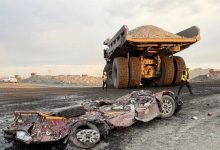БелАЗ переехал пикап Isuzu - 5 БелАЗ переехал пикап Isuzu - 2