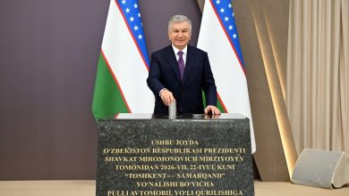 Началось строительство платной трассы Ташкент – Самарканд - 1 Президент Узбекистана заложил первый камень платной трассы Ташкент-Самарканд