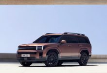 Hyundai Santa Fe пятого поколения медного цвета на фоне неба